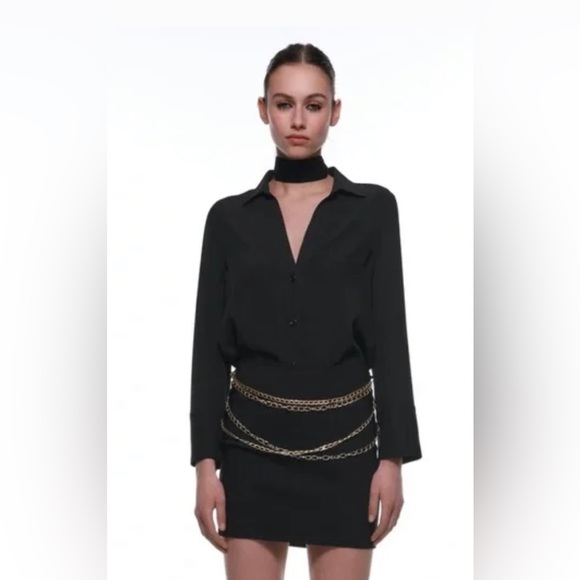 🛍️NEW ZARA BEAUTIFUL LIMITED EDITION CHAIN SKIRT - Picture 7 of 7